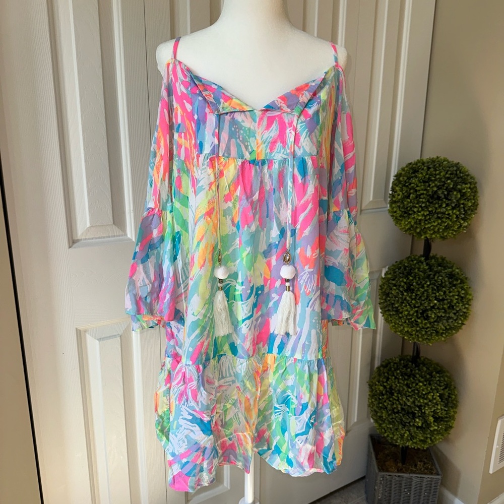 HTF Lilly Pulitzer Alanna Dress Sparking Sands Small